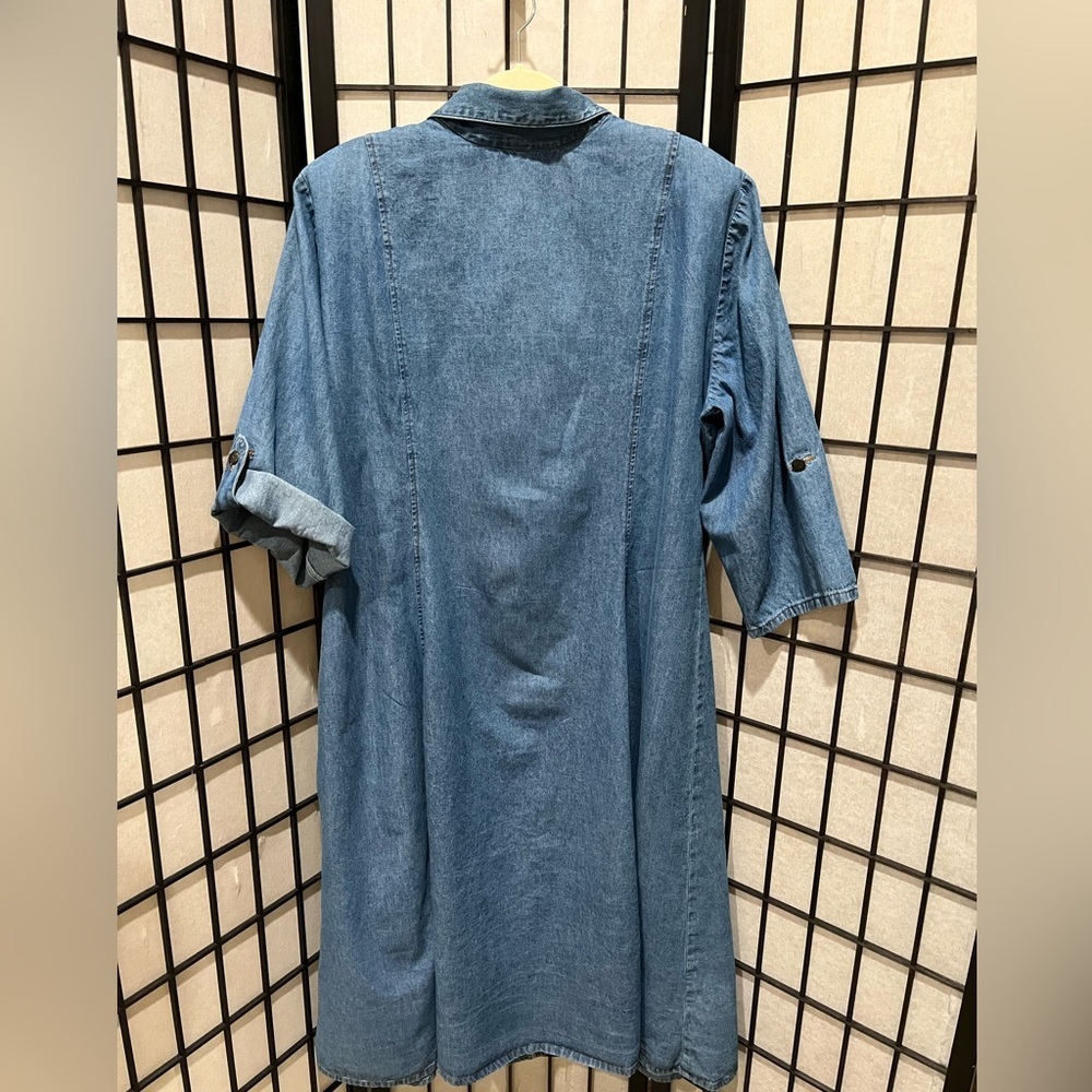 Silhouettes VINTAGE Denim UTILITY STYLE DRESS MADE IN THE USA, WOMEN SIZE 20W - Picture 4 of 11